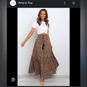 Petal & pup tiered maxi skirt